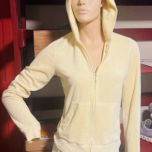 Vintage Juicy Couture Light Yellow Hoodie & Pants M/L